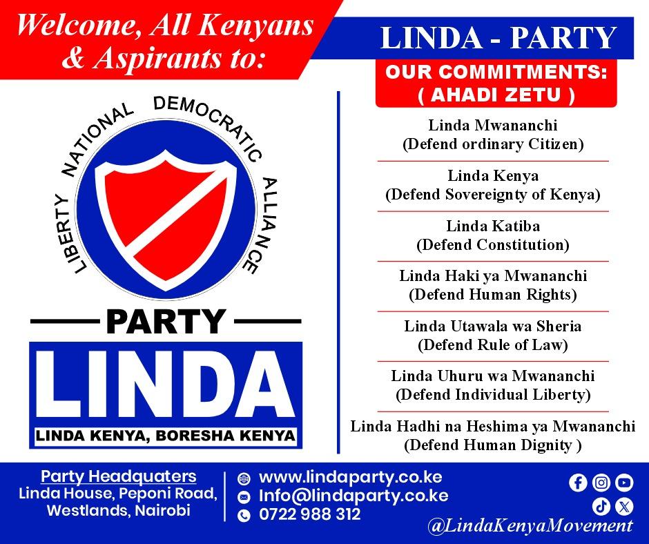 LINDA PARTY — MEMBERSHIP REGISTRATION DRIVE